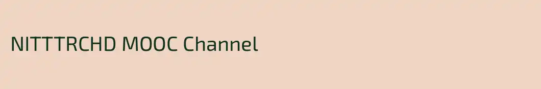 NITTTRCHD MOOC Channel